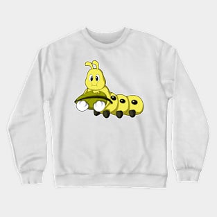 Caterpillar with Leaf Crewneck Sweatshirt